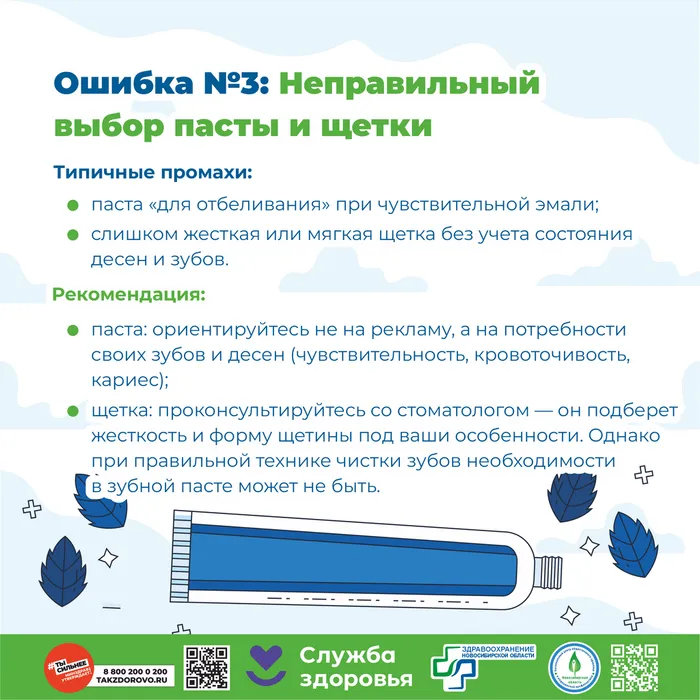 5 основных ошибок при уходе за зубами6