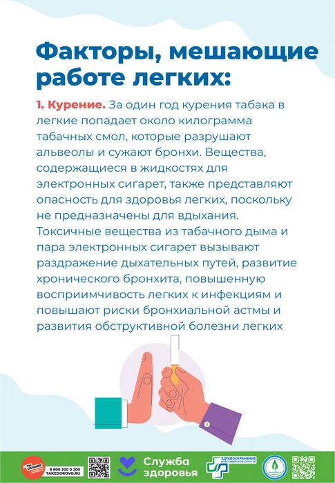 Сохранение здоровья легких 3